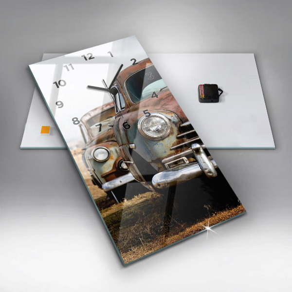 Téglalap alakú üvegóra Régi autók