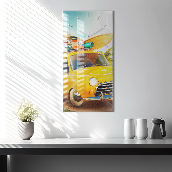 Téglalap alakú üvegóra Autó szörfdeszkával