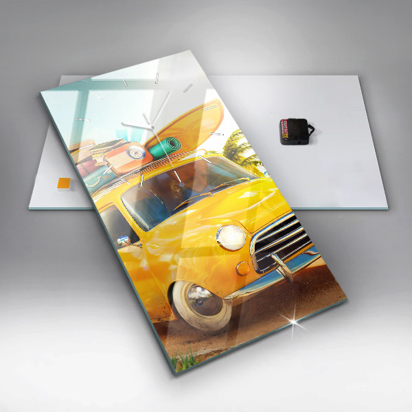 Téglalap alakú üvegóra Autó szörfdeszkával