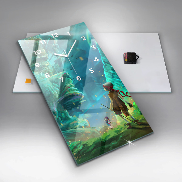 Téglalap alakú üvegóra Gyerekek az erdőben