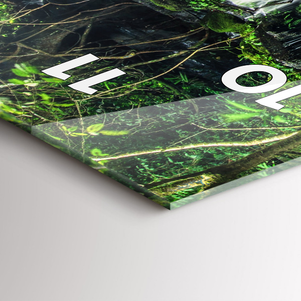 Téglalap alakú üvegóra Thaiföld vízesés