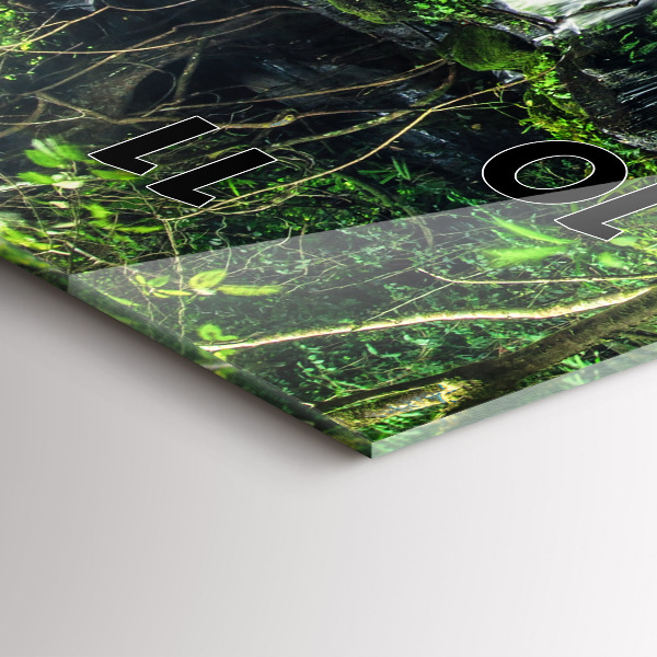 Téglalap alakú üvegóra Thaiföld vízesés