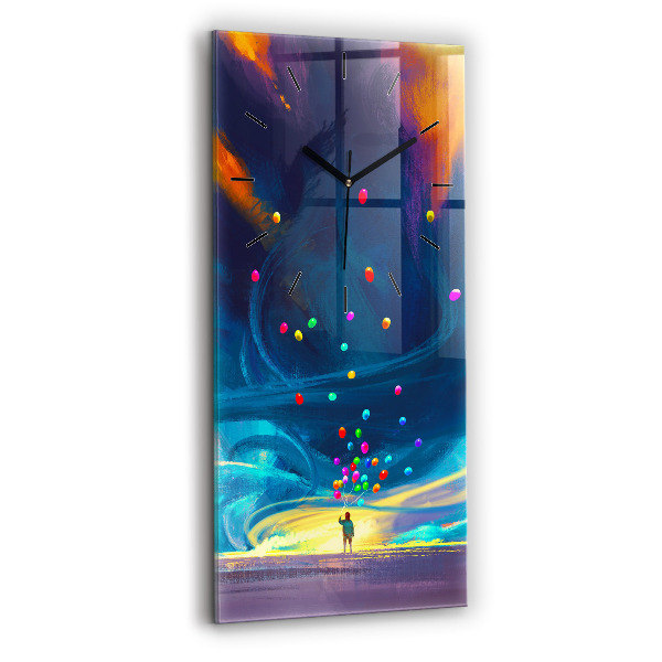 Téglalap alakú üvegóra Baba és léggömbök