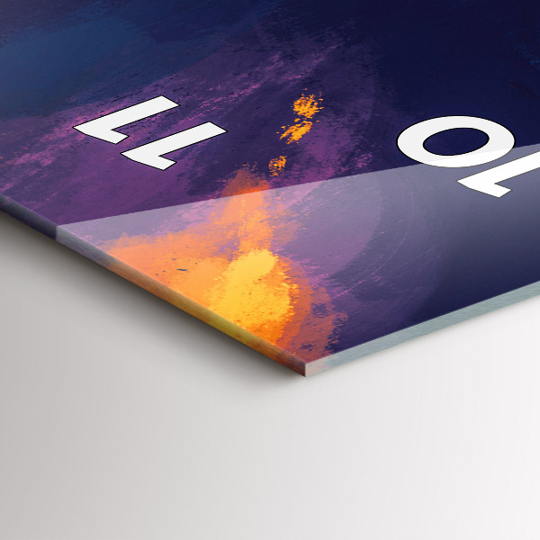 Téglalap alakú üvegóra Baba és léggömbök