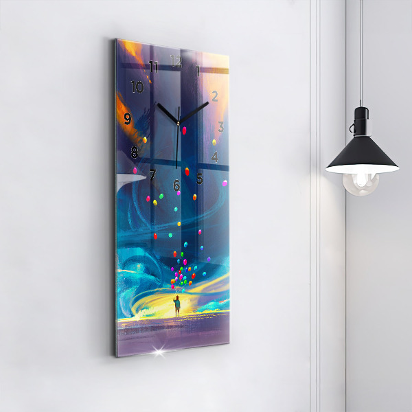 Téglalap alakú üvegóra Baba és léggömbök