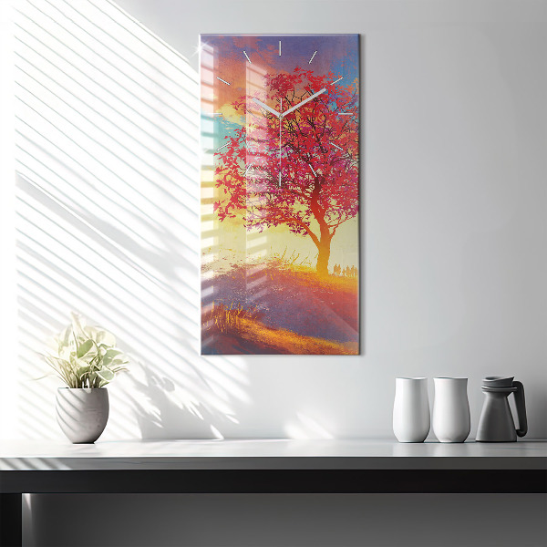 Téglalap alakú üvegóra Őszi táj