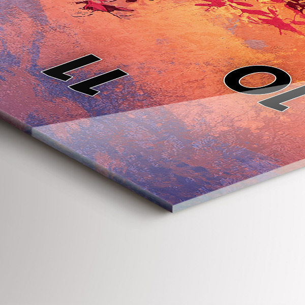 Téglalap alakú üvegóra Őszi táj