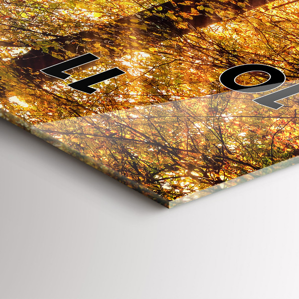 Téglalap alakú üvegóra Őszi erdei táj