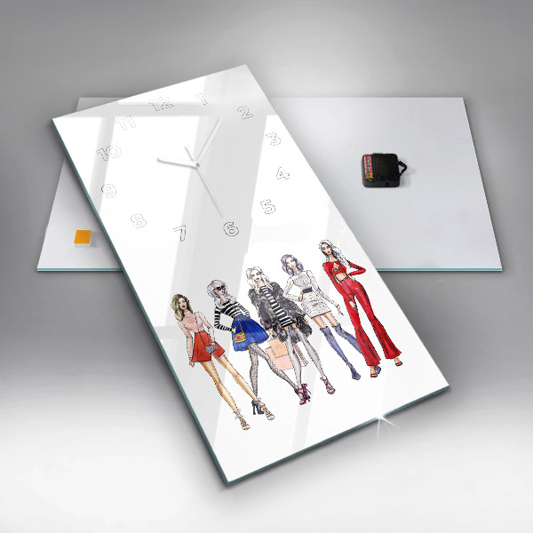 Téglalap alakú üvegóra Divatos lányok