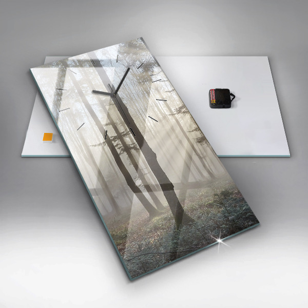 Téglalap alakú üvegóra Erdő a ködben