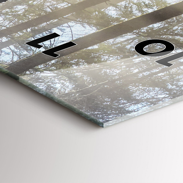 Téglalap alakú üvegóra Erdő a ködben