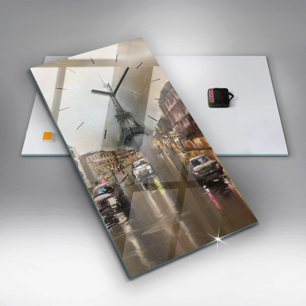 Téglalap alakú üvegóra Párizs városának építészete