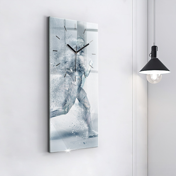 Téglalap alakú üvegóra Futó ember