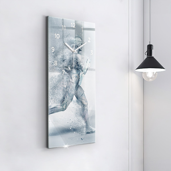 Téglalap alakú üvegóra Futó ember