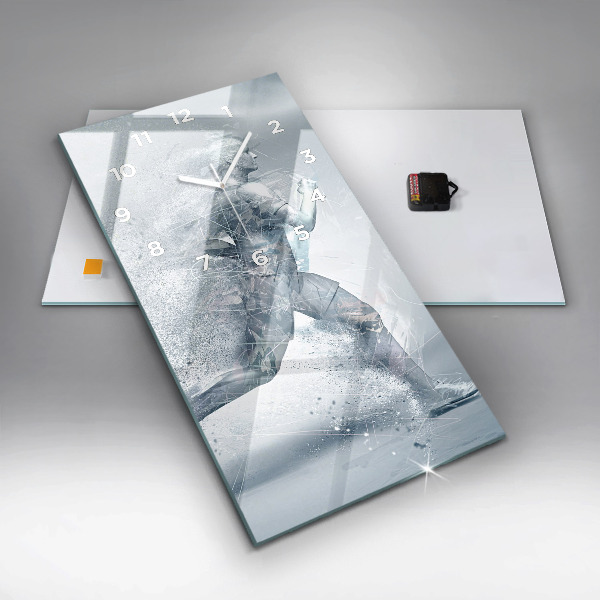 Téglalap alakú üvegóra Futó ember