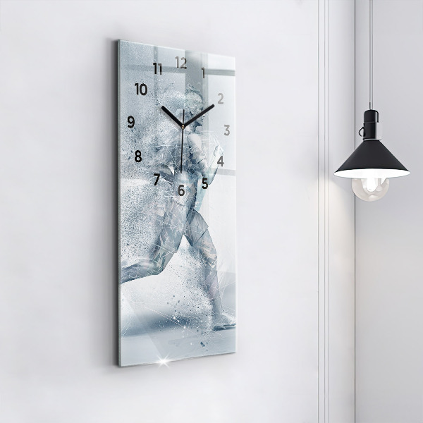 Téglalap alakú üvegóra Futó ember