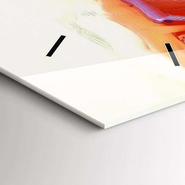 Téglalap alakú üvegóra Színes pipacsok