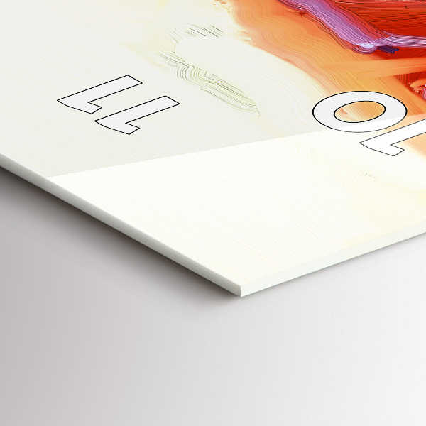 Téglalap alakú üvegóra Színes pipacsok