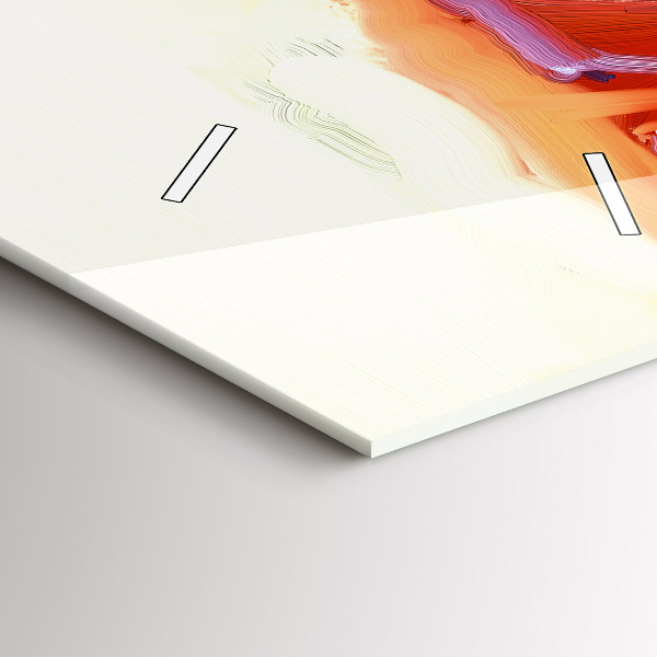 Téglalap alakú üvegóra Színes pipacsok