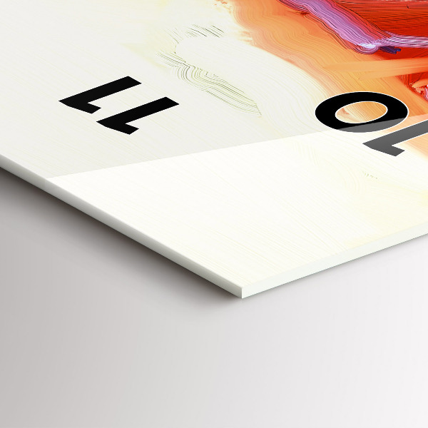 Téglalap alakú üvegóra Színes pipacsok