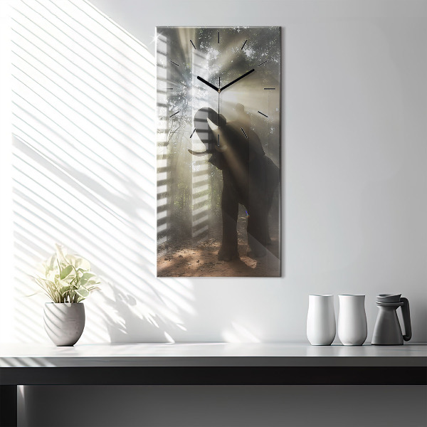 Téglalap alakú üvegóra Elefánt a dzsungelben