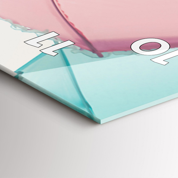 Téglalap alakú üvegóra Pasztell színű esernyők