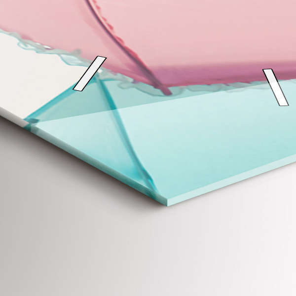 Téglalap alakú üvegóra Pasztell színű esernyők