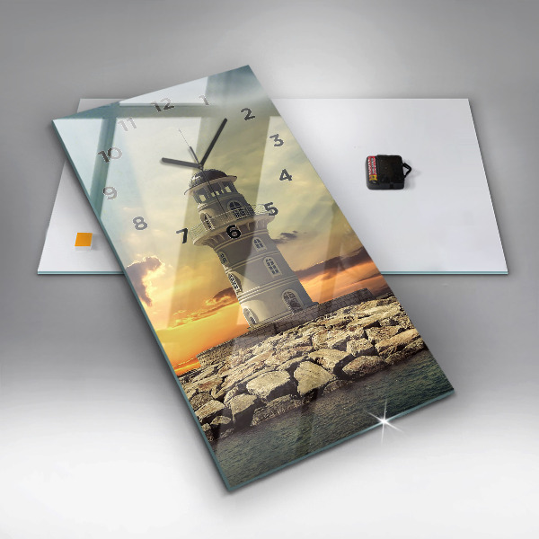 Téglalap alakú üvegóra Világítótorony a vízen