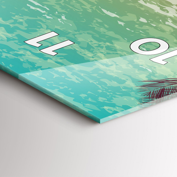 Téglalap alakú üvegóra Trópusi pálmafák