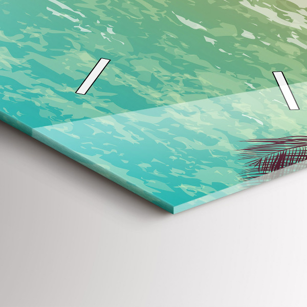 Téglalap alakú üvegóra Trópusi pálmafák