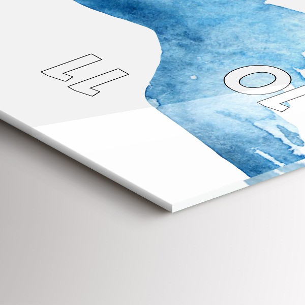 Téglalap alakú üvegóra Repülő kék madarak