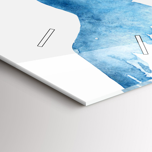 Téglalap alakú üvegóra Repülő kék madarak