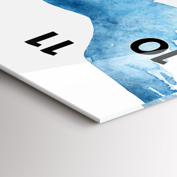 Téglalap alakú üvegóra Repülő kék madarak