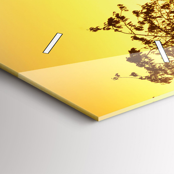 Téglalap alakú üvegóra Köd napkeltekor