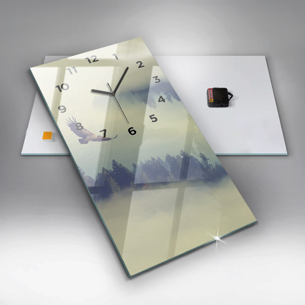 Téglalap alakú üvegóra Ködös erdei sas