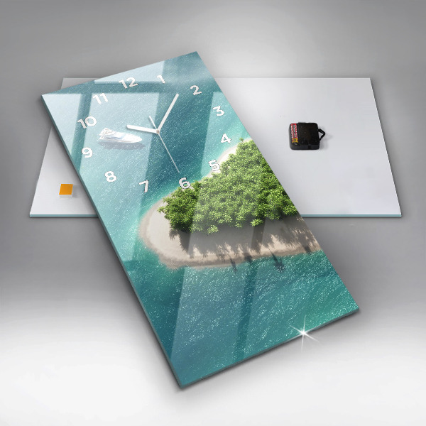 Téglalap alakú üvegóra Szív-sziget