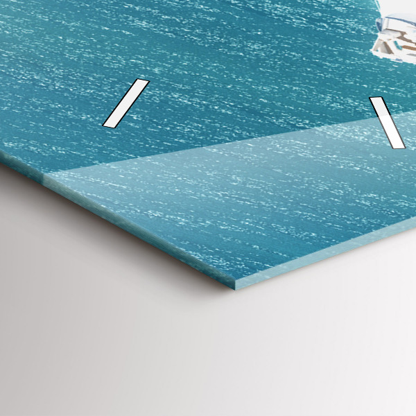 Téglalap alakú üvegóra Szív-sziget