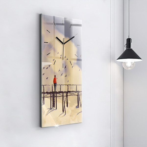 Téglalap alakú üvegóra Ember a régi hídon