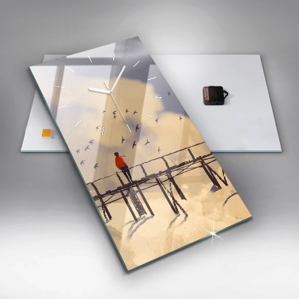 Téglalap alakú üvegóra Ember a régi hídon