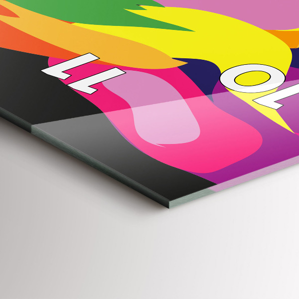 Téglalap alakú üvegóra Színes elefánt