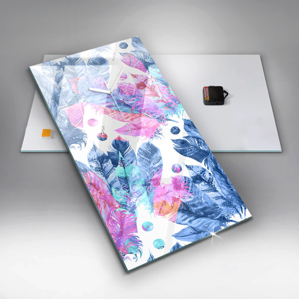 Téglalap alakú üvegóra Színes tollak