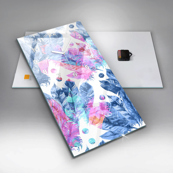 Téglalap alakú üvegóra Színes tollak