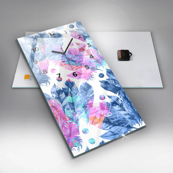 Téglalap alakú üvegóra Színes tollak