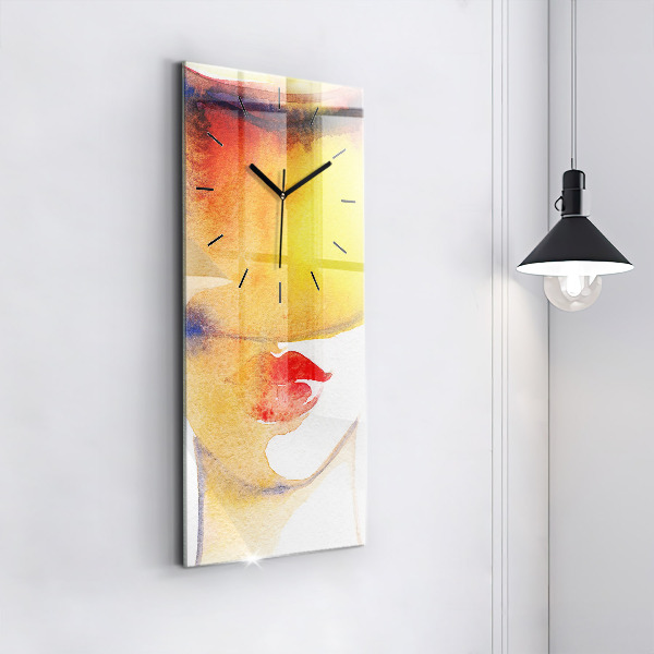 Téglalap alakú üvegóra Nő kalapban