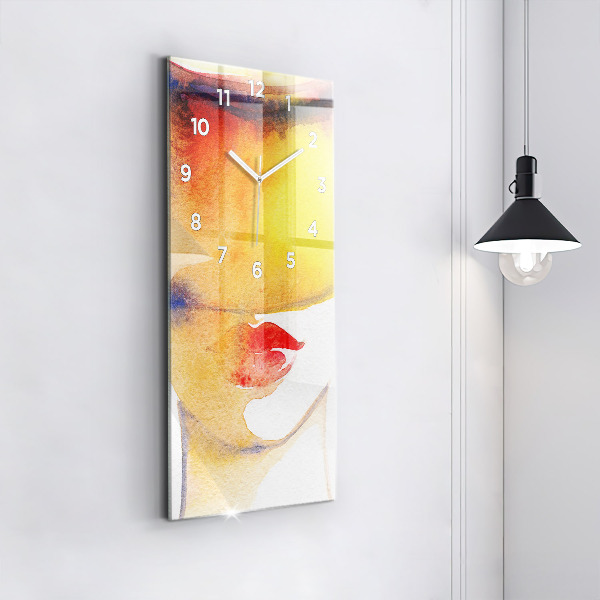 Téglalap alakú üvegóra Nő kalapban