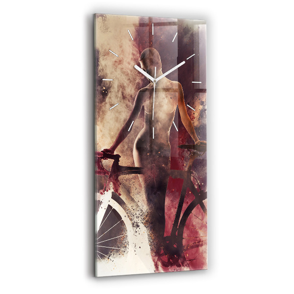 Téglalap alakú üvegóra Nő és a kerékpár