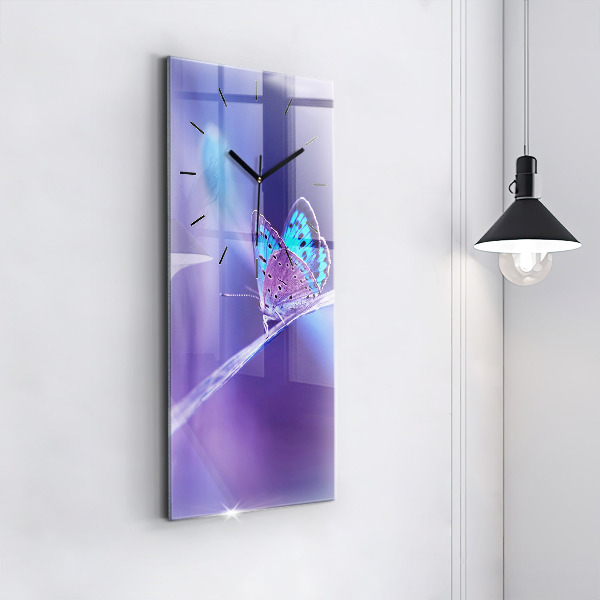 Téglalap alakú üvegóra Pillangó a fűben