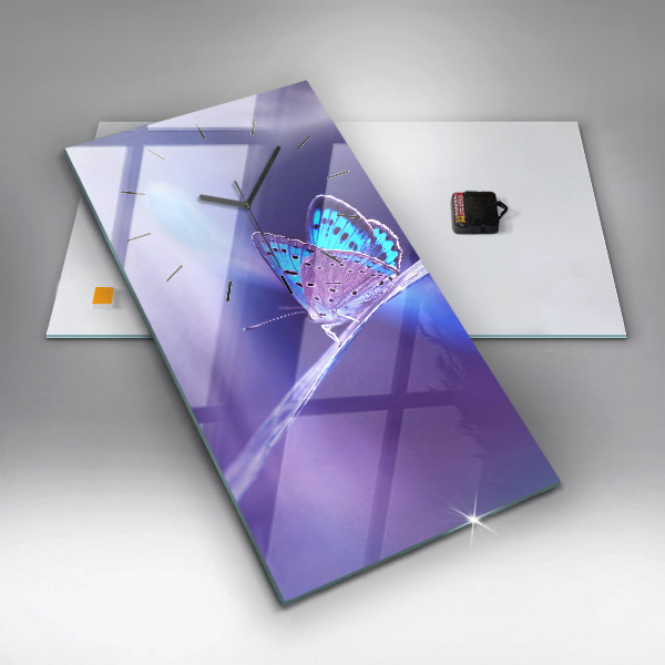 Téglalap alakú üvegóra Pillangó a fűben