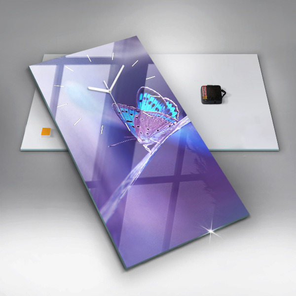 Téglalap alakú üvegóra Pillangó a fűben