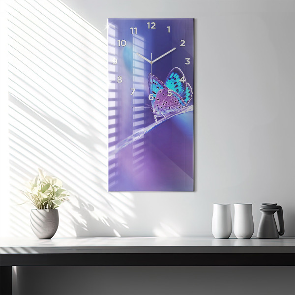 Téglalap alakú üvegóra Pillangó a fűben